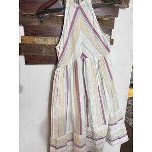 listicle dress small stripe spring summer High Neck flowy casual Boho